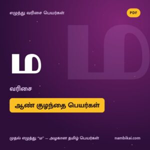ம வரிசை ஆண் குழந்தை பெயர்கள் PDF