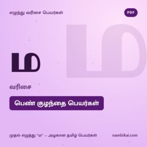 ம வரிசை பெண் குழந்தை பெயர்கள் PDF